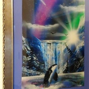 Framed pictured whale paradise flooding